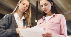 Woman comparing credit card interest rate options