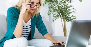 Woman reviewing the terms of a medical bill payment plan