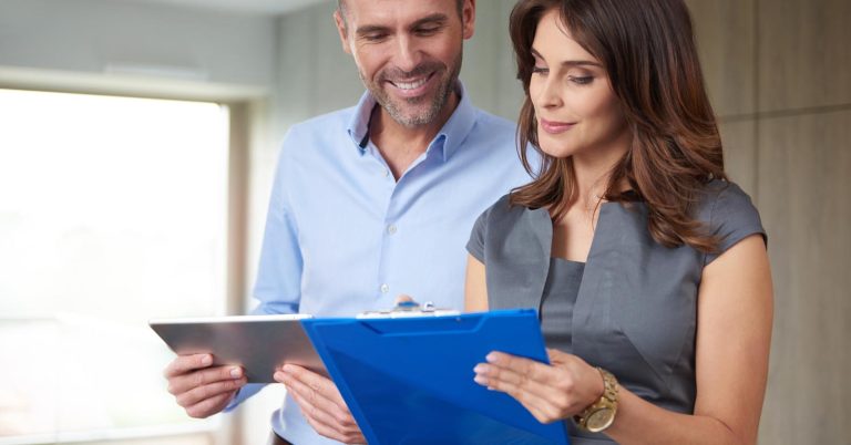 Couple reviewing early retirement plans together